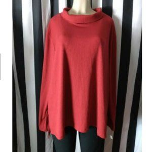 *SALE* Ava & Viv Sweater Red Long Sleeve Cowl Neck Size 3X